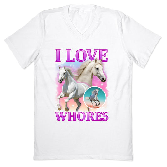I Love Whores V-Neck