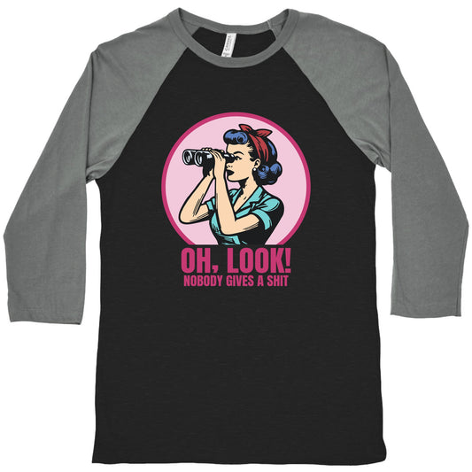 Nobody Gives A Shit Baseball Tee