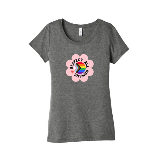 Respect All Humans Womens Triblend Tee