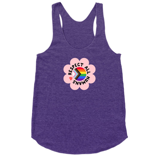 Respect All Humans Racerback Tank