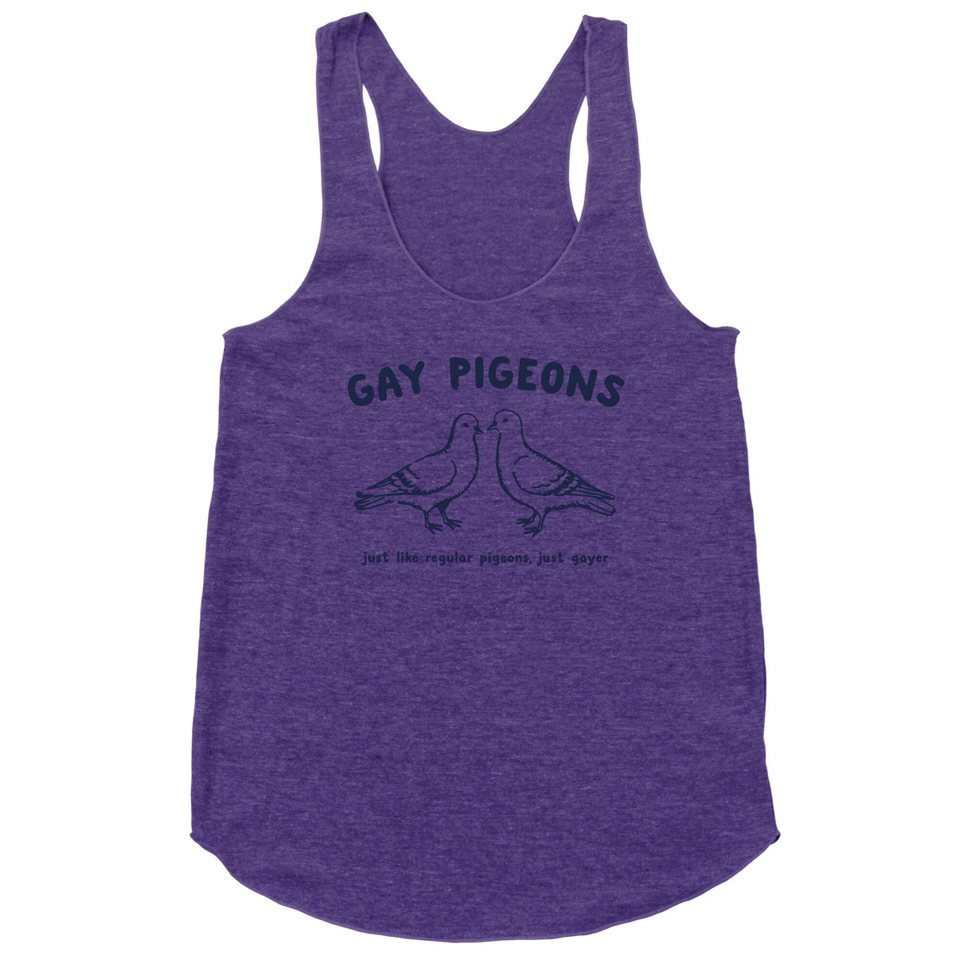 Gay Pigeons Racerback Tank