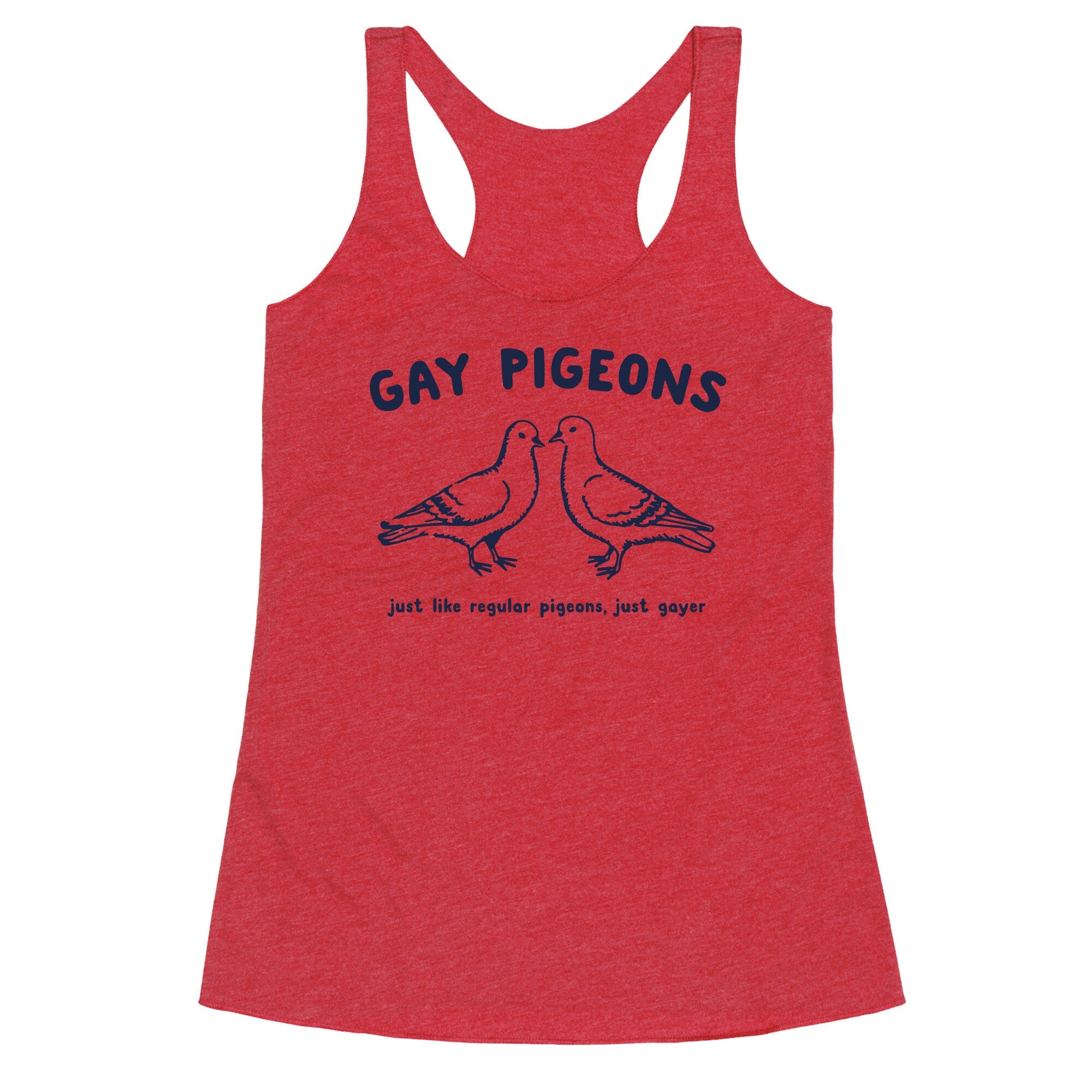 Gay Pigeons Racerback Tank