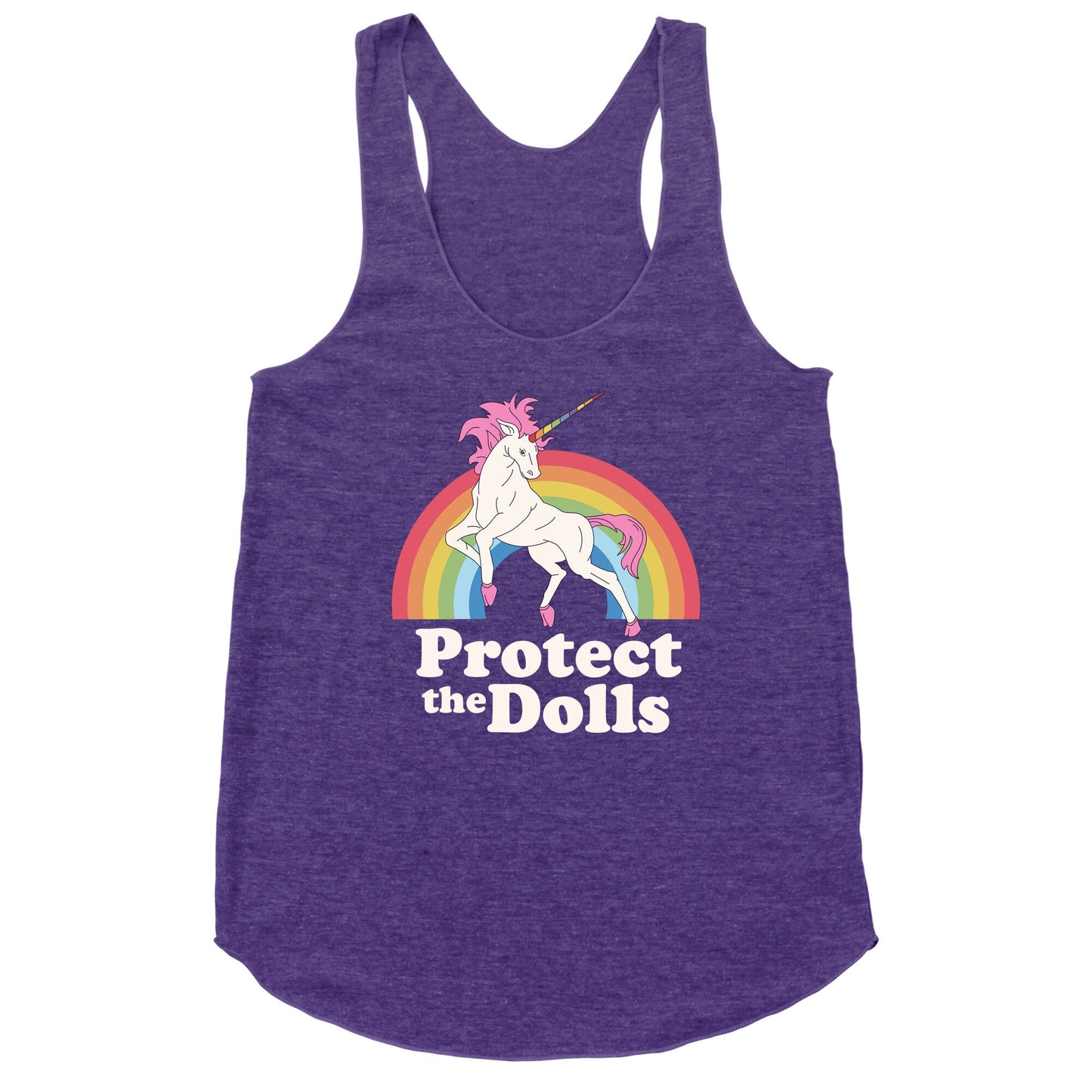 Protect The Dolls Unicorn Racerback Tank