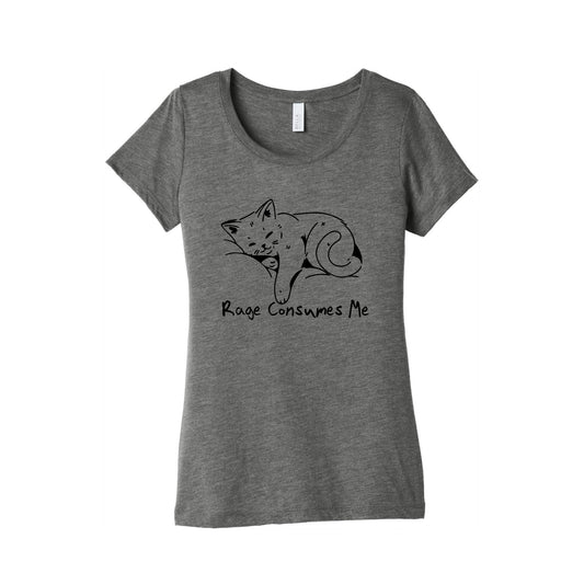 Rage Consumes Me Kitten Womens Triblend Tee