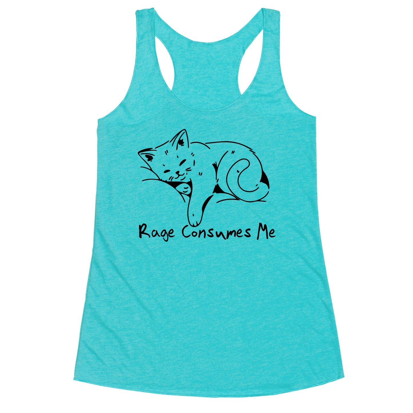 Rage Consumes Me Kitten Racerback Tank