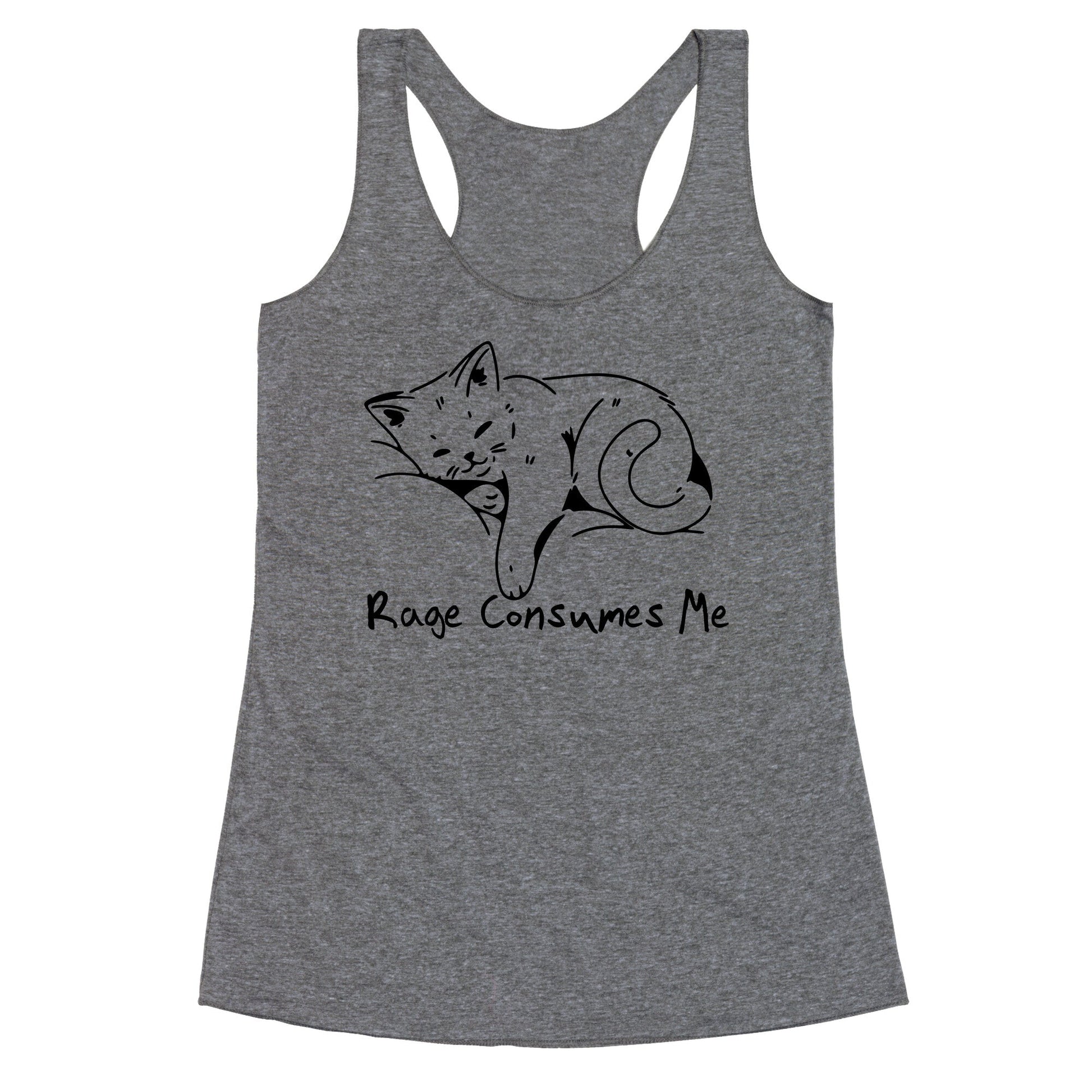 Rage Consumes Me Kitten Racerback Tank