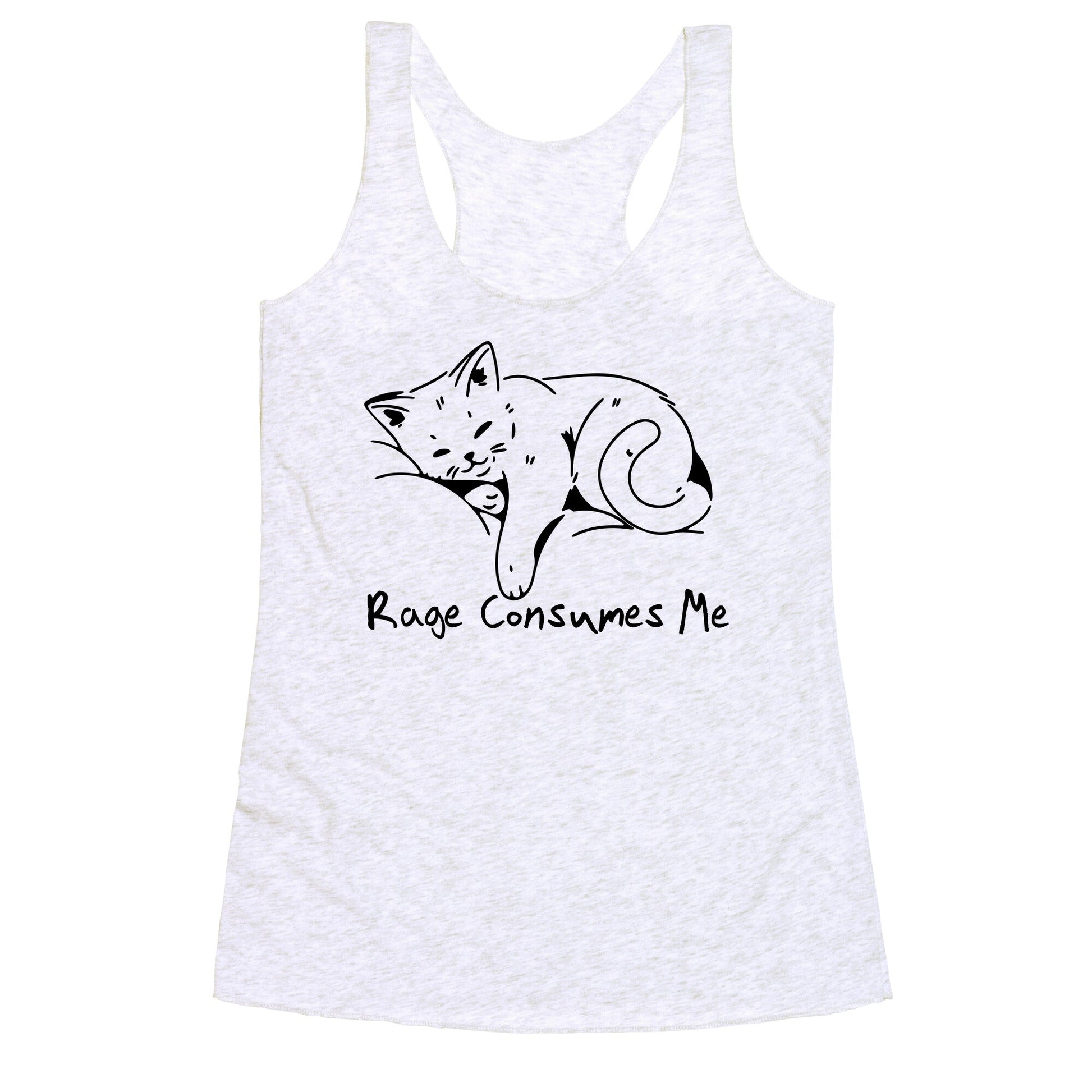 Rage Consumes Me Kitten Racerback Tank