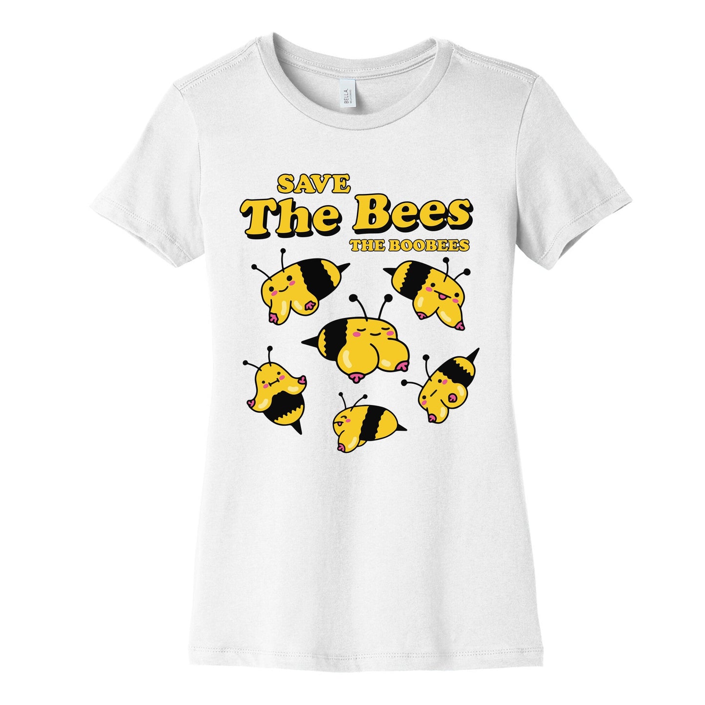 Save The Bees Boobees Womens Cotton Tee