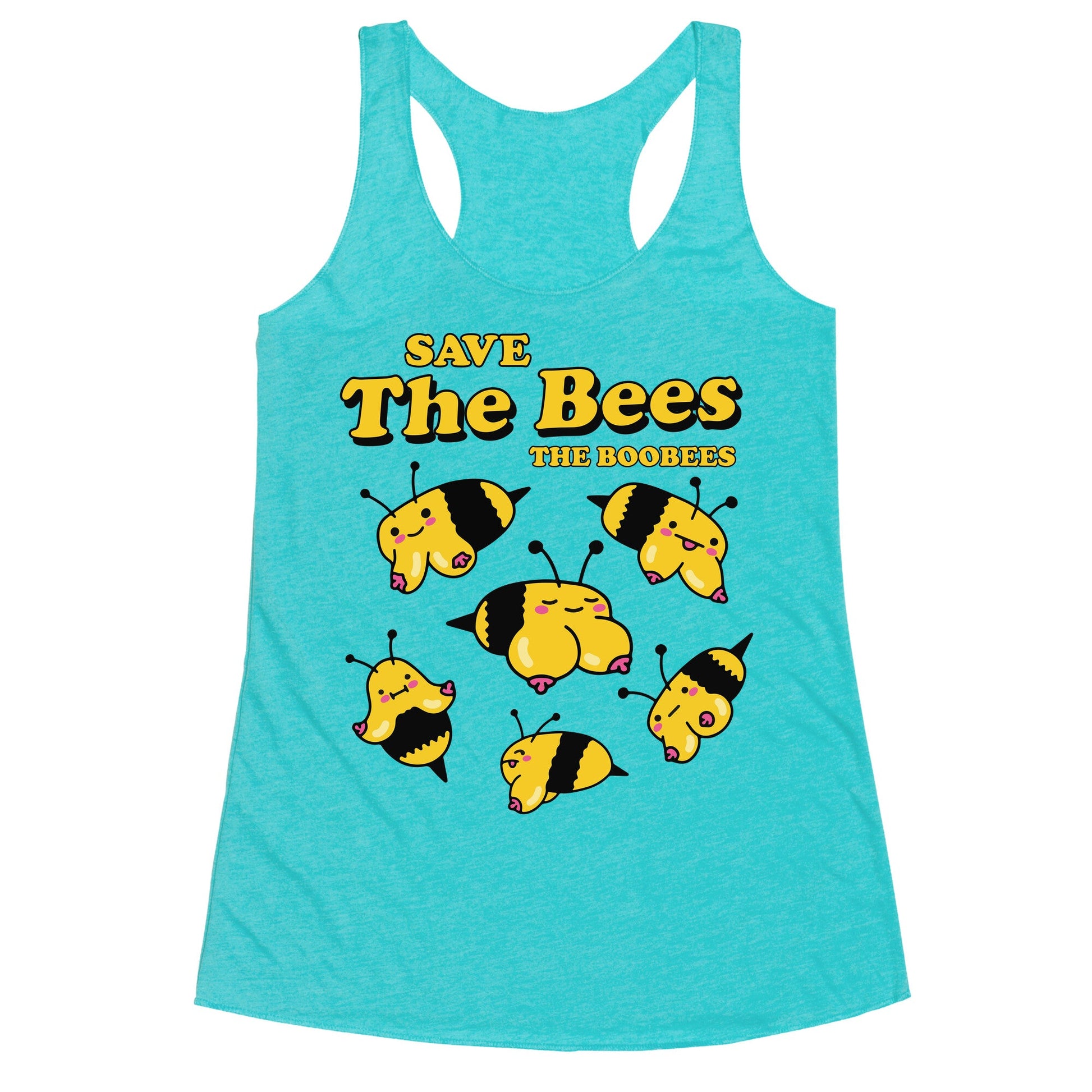 Save The Bees Boobees Racerback Tank