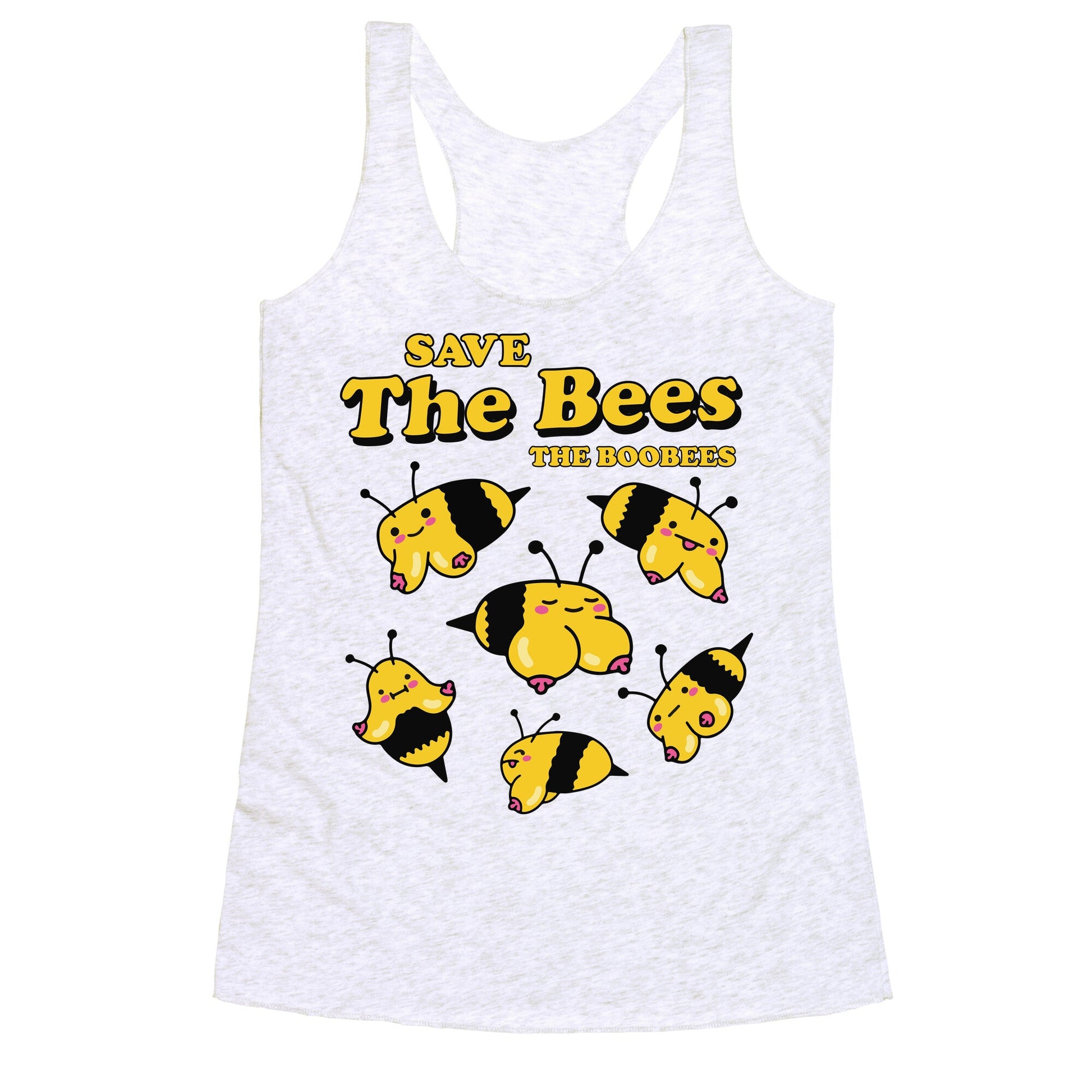 Save The Bees Boobees Racerback Tank