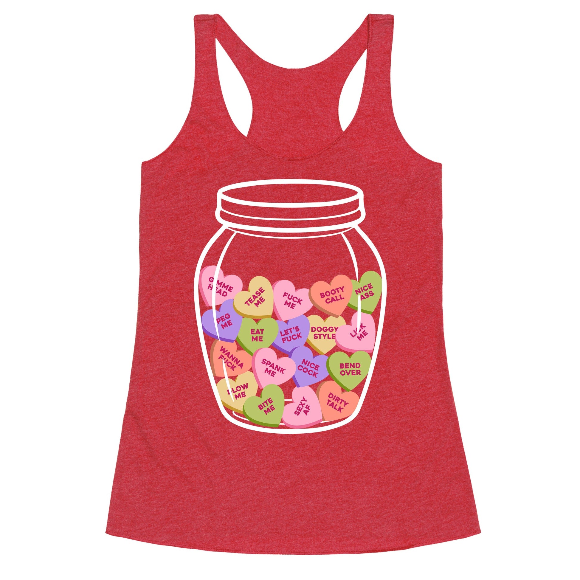 Candy Hearts NSFW Racerback Tank