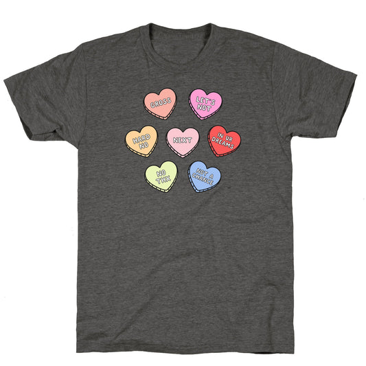 Sarcastic Candy Hearts Unisex Triblend Tee