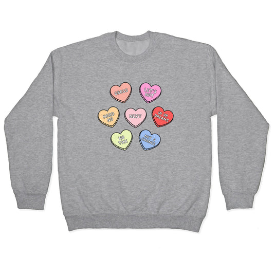 Sarcastic Candy Hearts Crewneck Sweatshirt