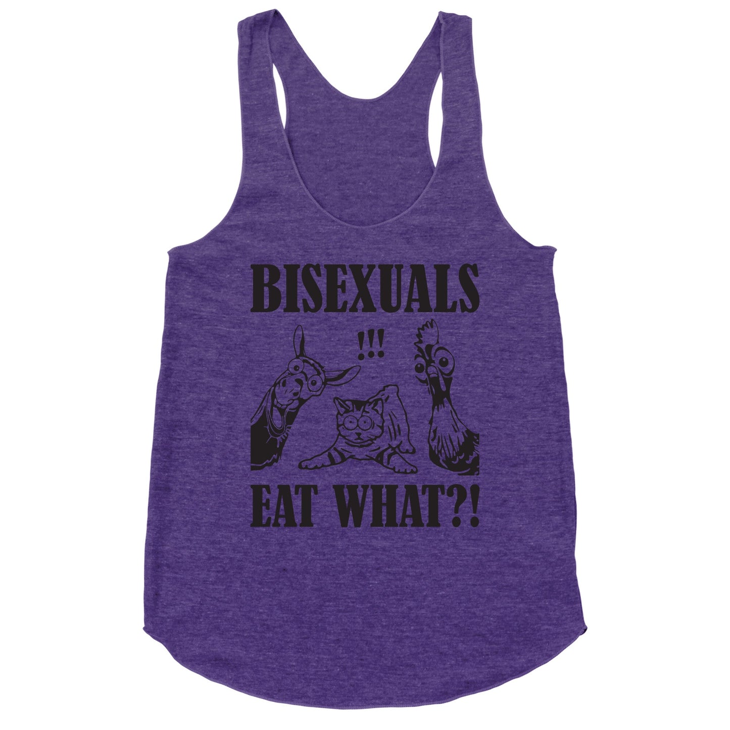 Bisexuals Eat What?! Racerback Tank