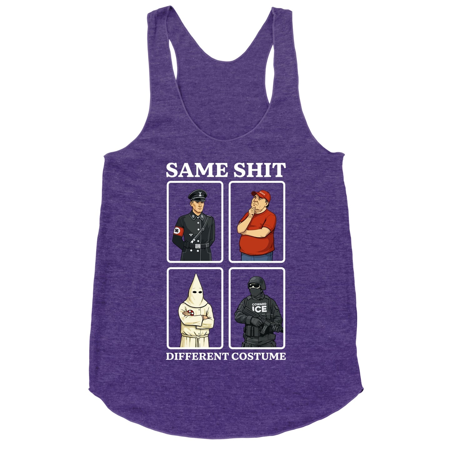 Same Shit Different Costume Racerback Tank