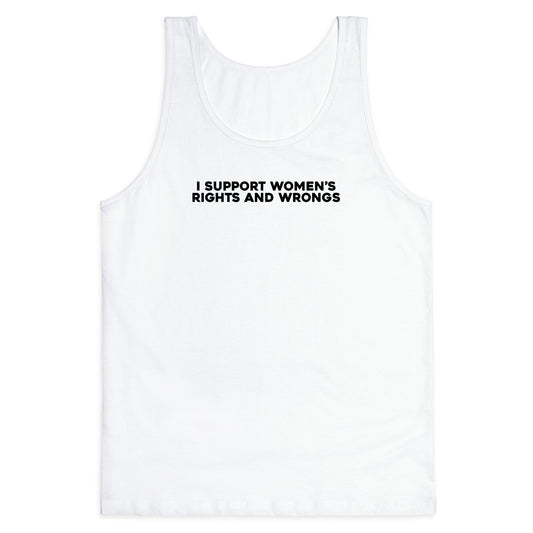 Womens Rights And Wrongs Tank Top