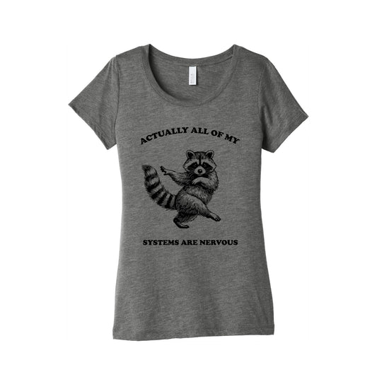 All Of My Systems Are Nervous Womens Triblend Tee