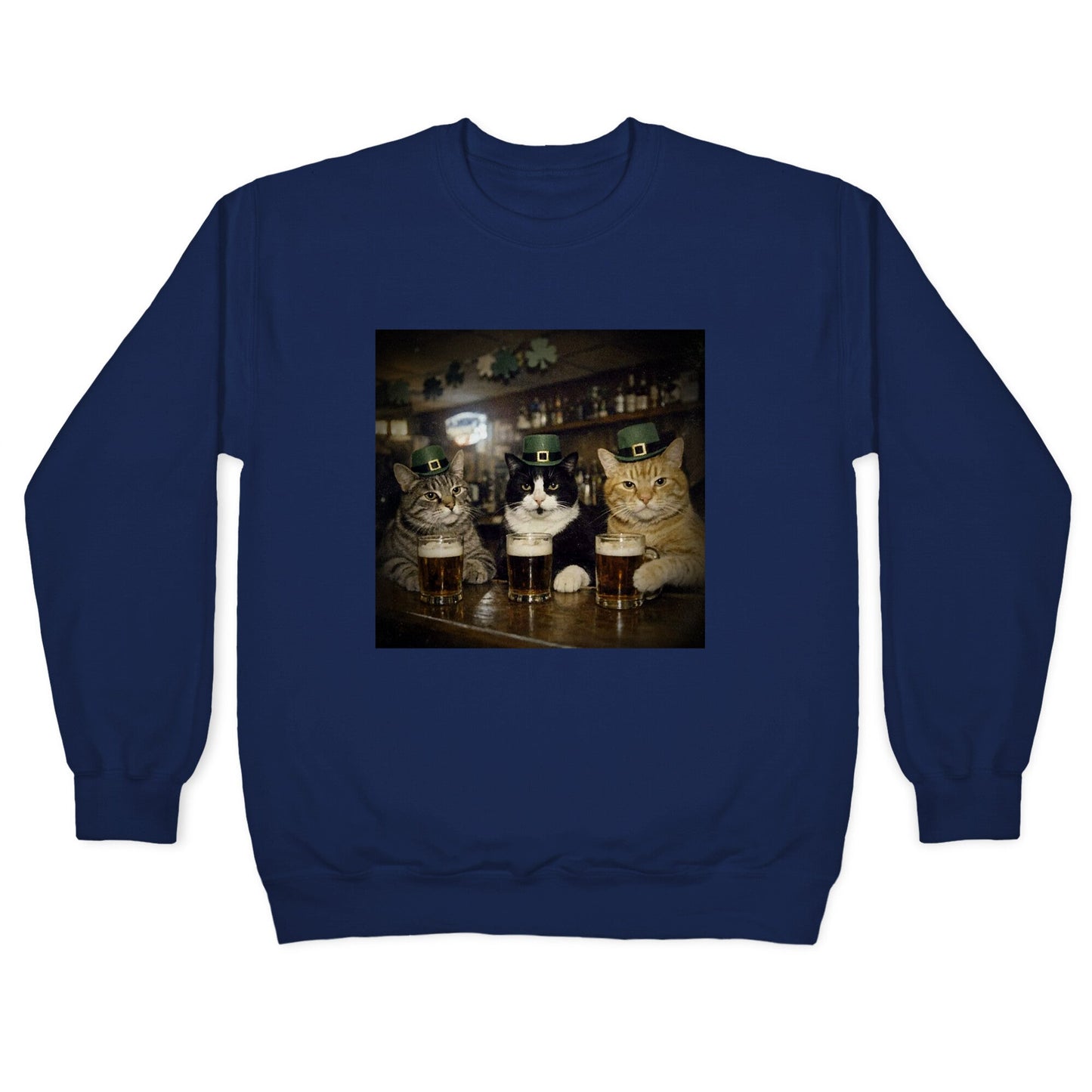 Saint Patrick Cats Crewneck Sweatshirt