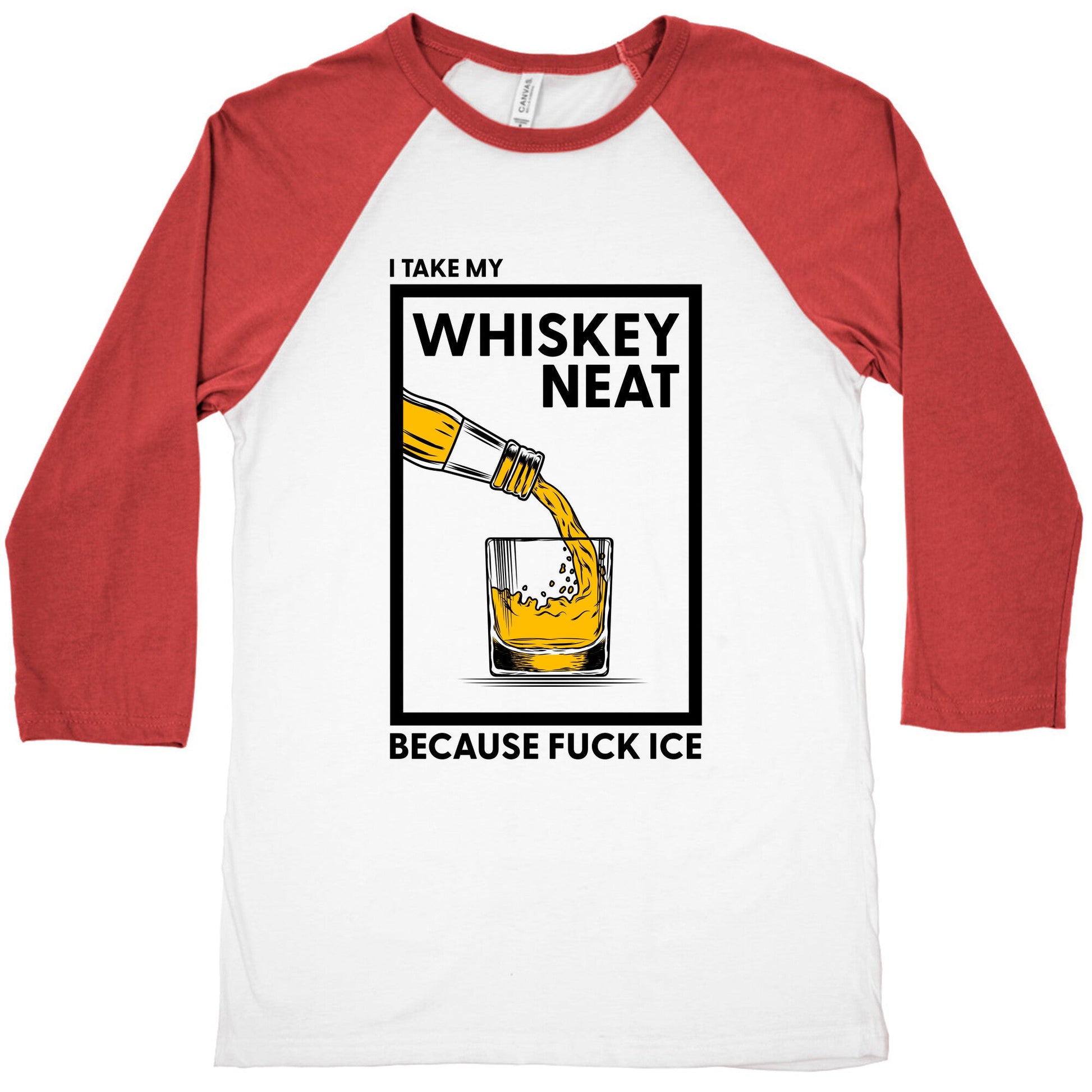 I Take My Whiskey Neat Because Fuck ICE Baseball Tee