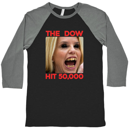 Bondi The DOW Hit 50,000 Baseball Tee