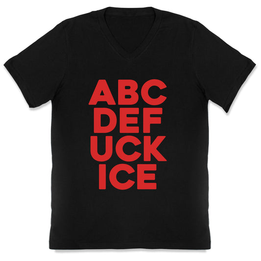 Fuck ICE Alphabet V-Neck