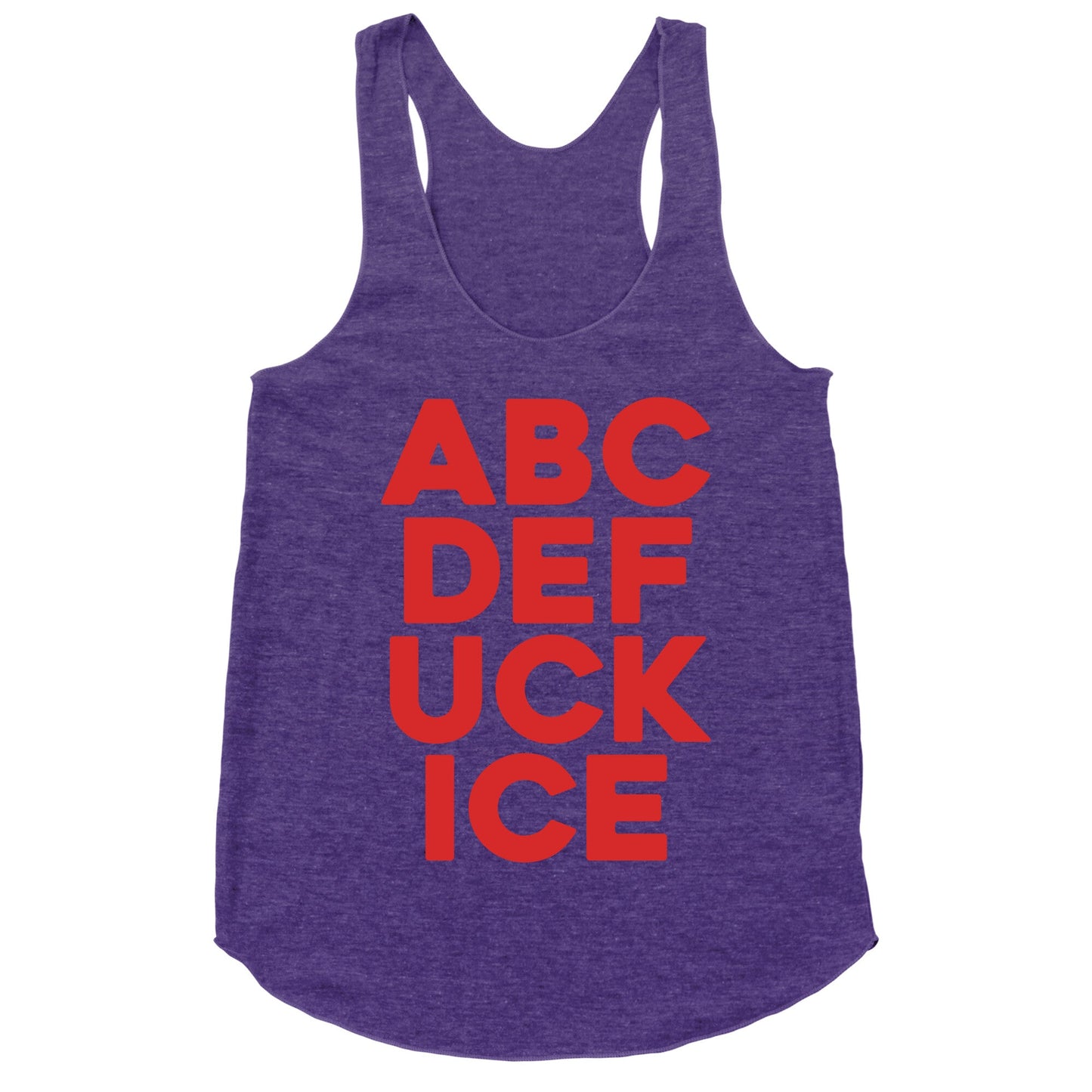 Fuck ICE Alphabet Racerback Tank