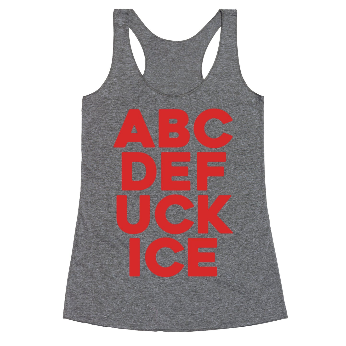 Fuck ICE Alphabet Racerback Tank