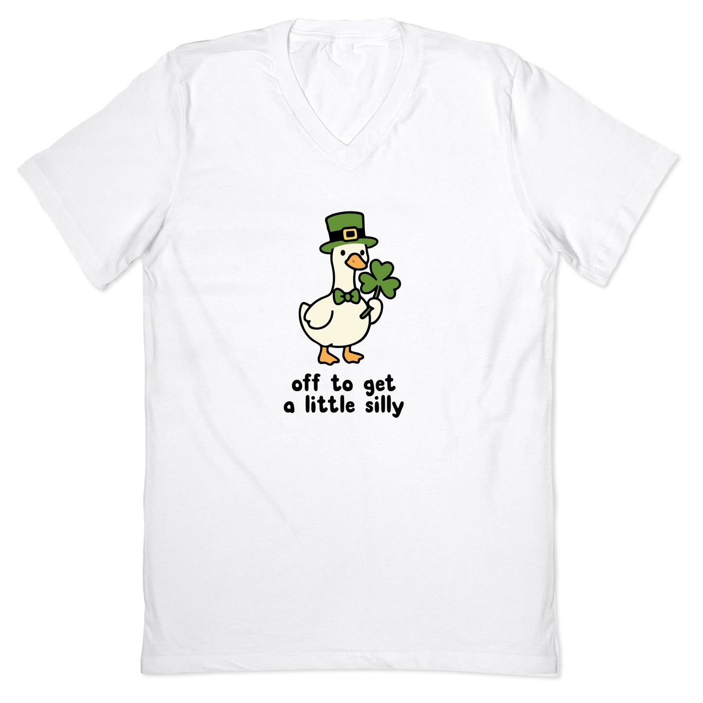 Saint Patricks Day Goose V-Neck