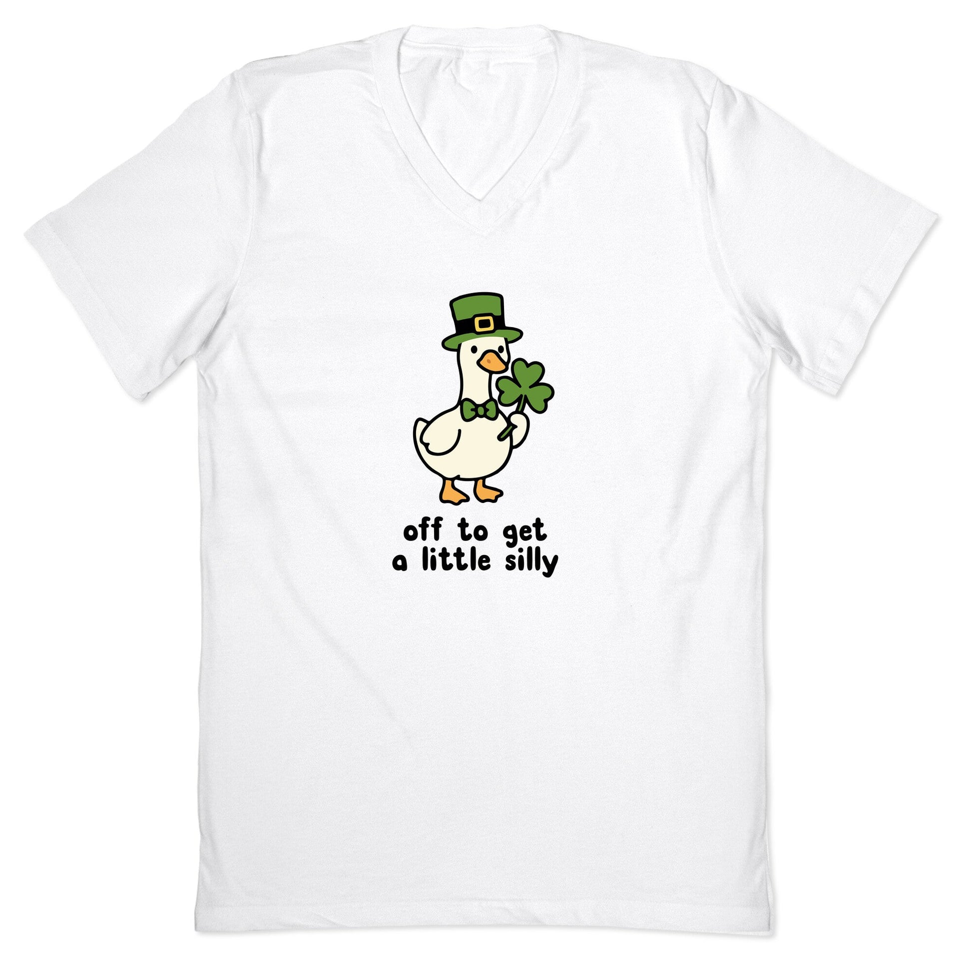 Saint Patricks Day Goose V-Neck