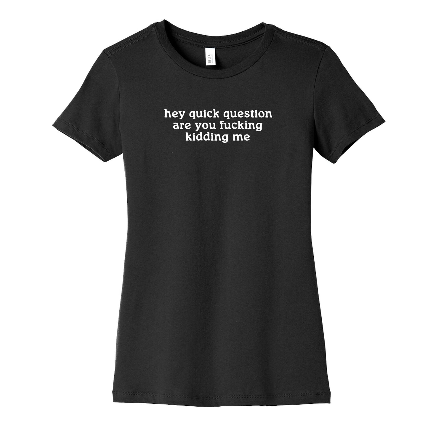 Quick Question Womens Cotton Tee