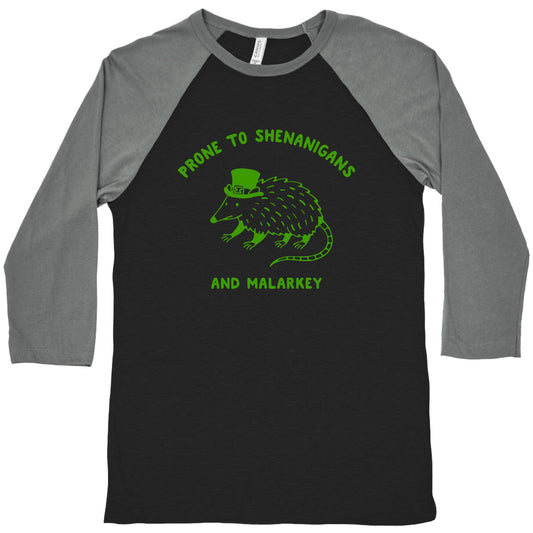 Shenanigans And Malarkey Baseball Tee