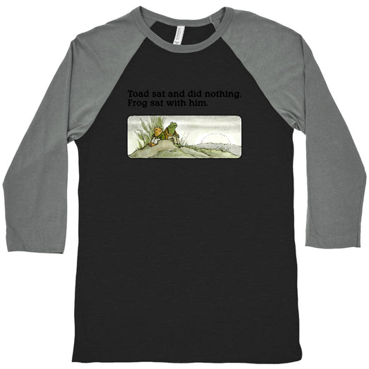 Toad Sat And Did Nothing Baseball Tee