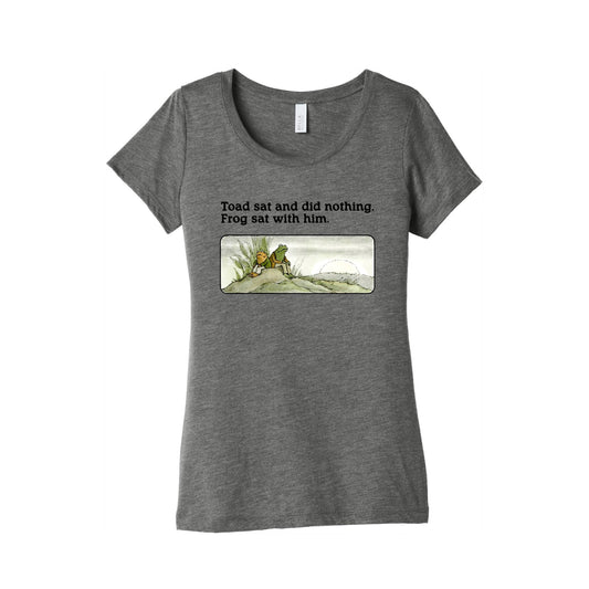 Toad Sat And Did Nothing Womens Triblend Tee