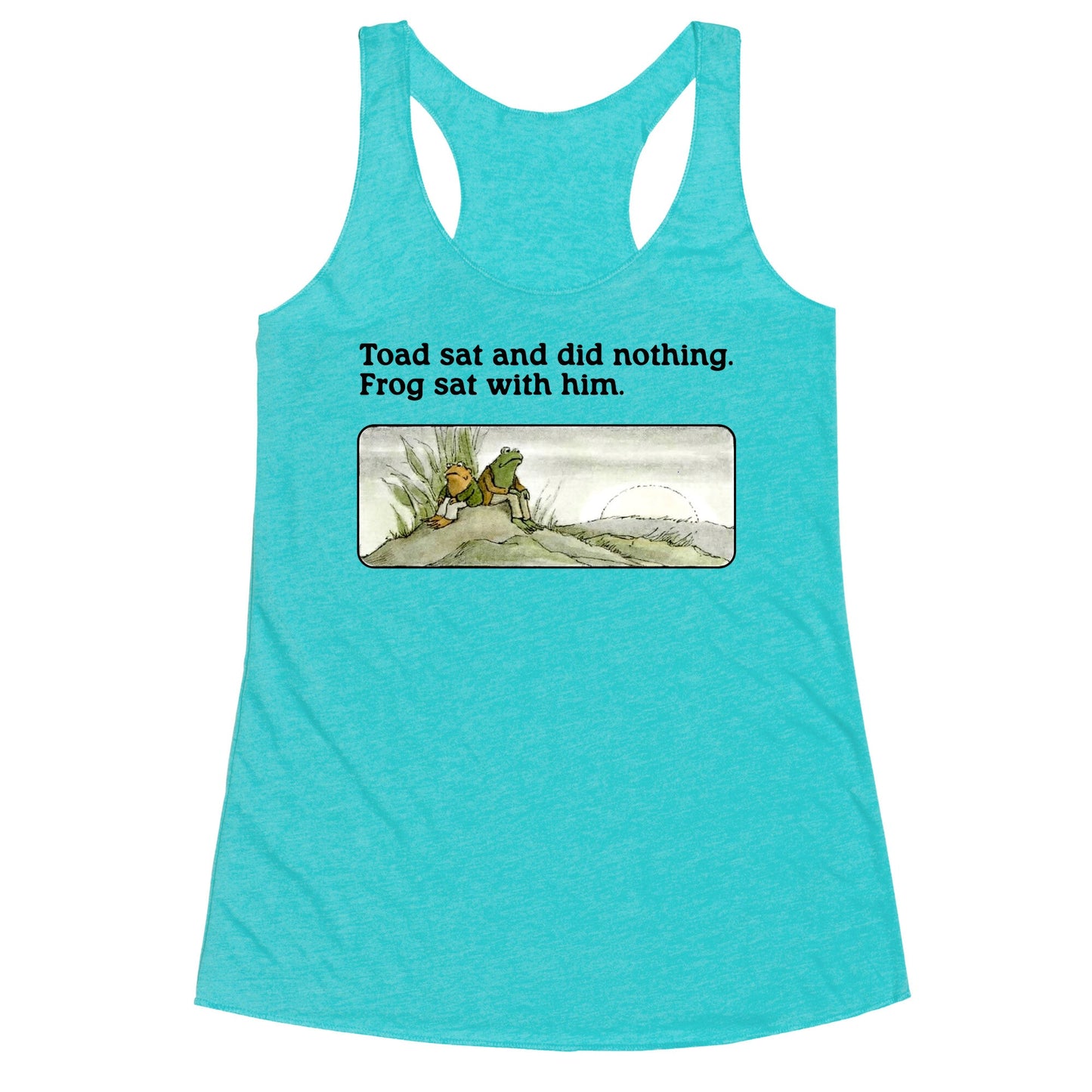 Toad Sat And Did Nothing Racerback Tank