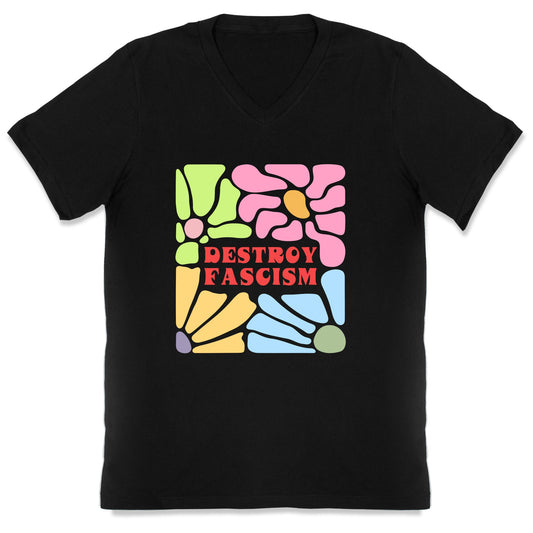 Destroy Fascism V-Neck