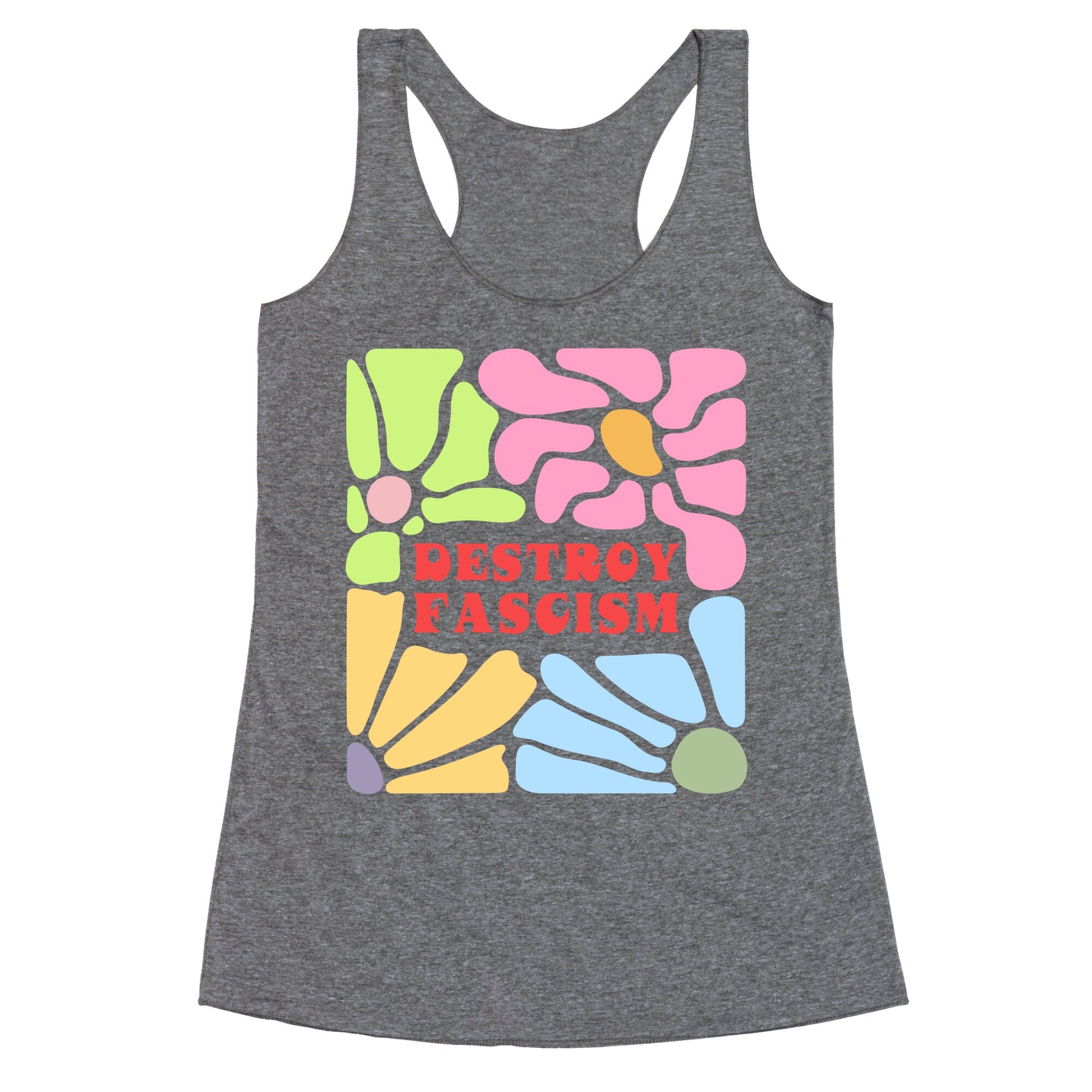 Destroy Fascism Racerback Tank