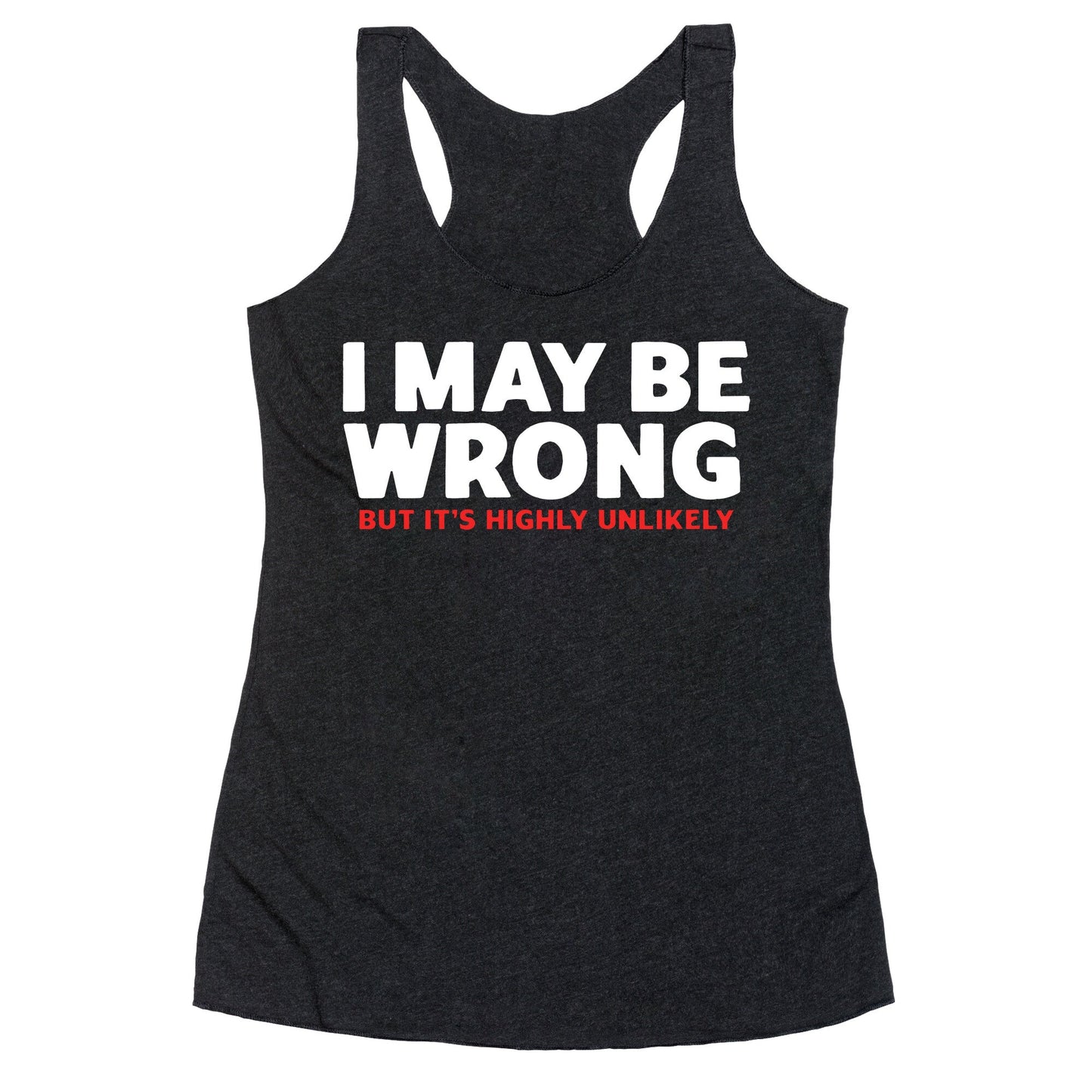 I May Be Wrong Racerback Tank