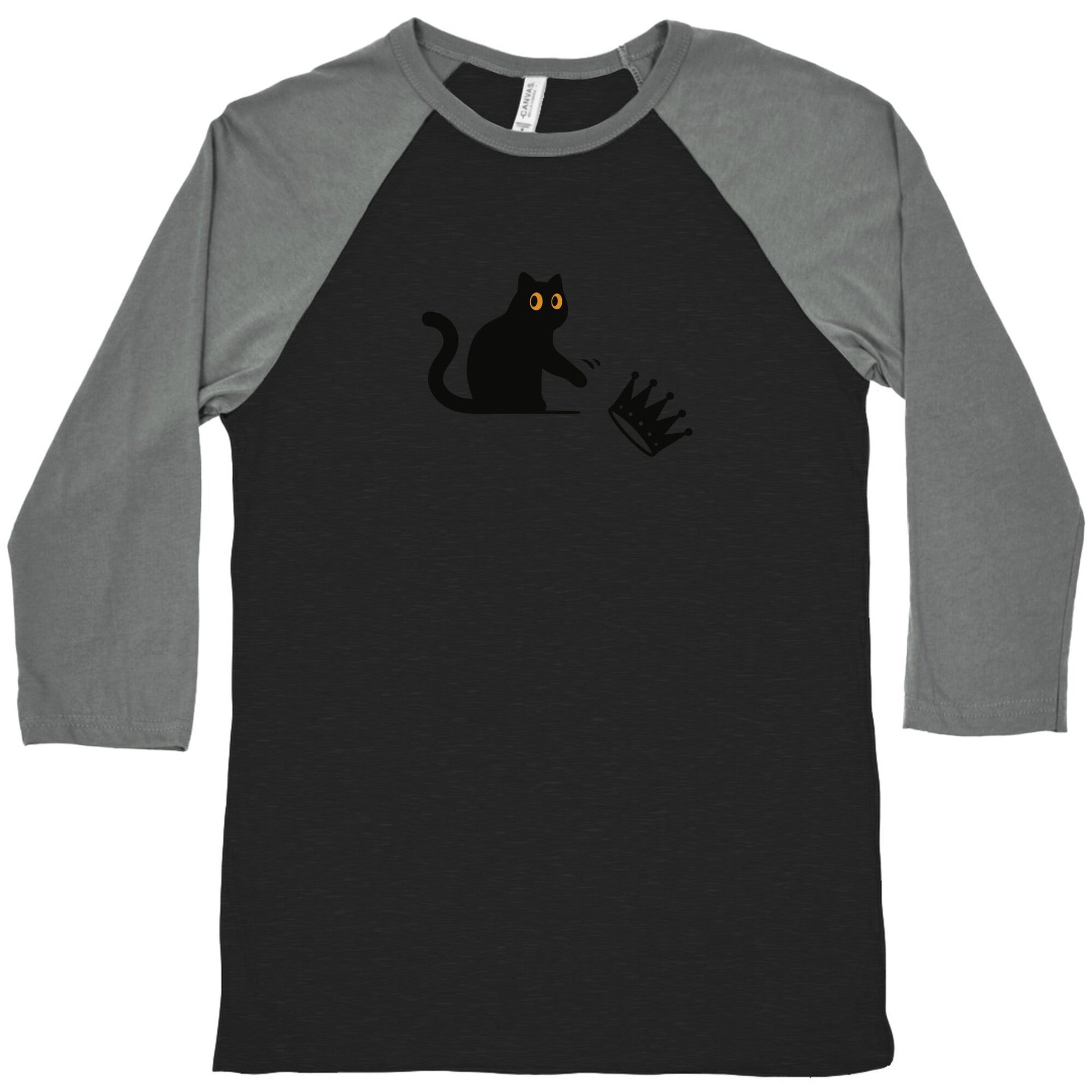 No Kings Cat Baseball Tee