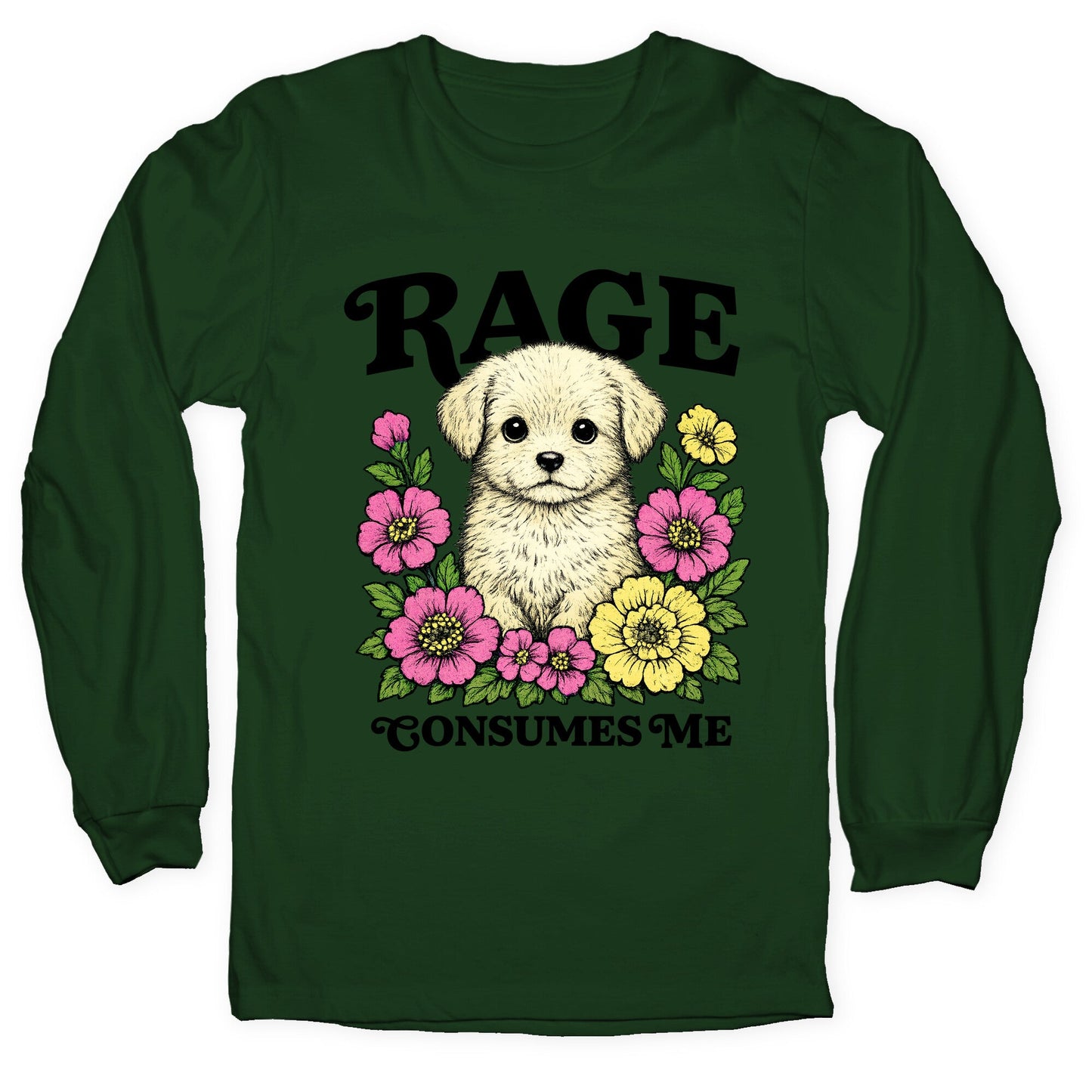 Rage Consumes Me Puppy Longsleeve Tee