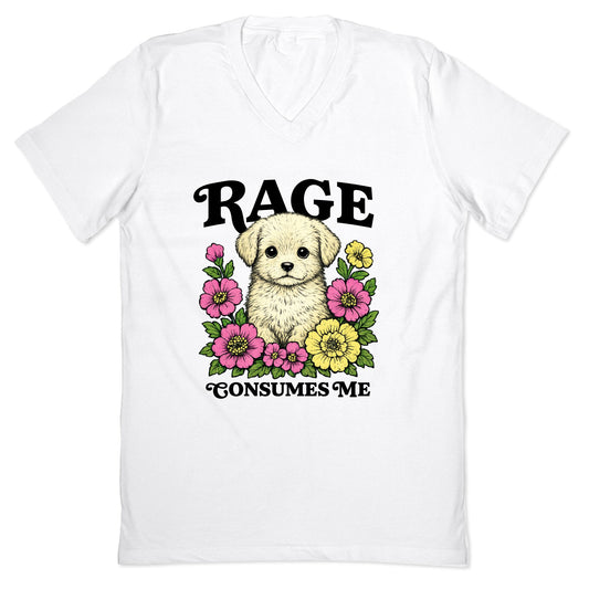 Rage Consumes Me Puppy V-Neck