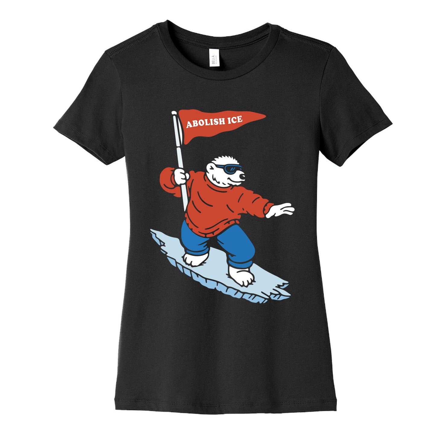 Abolish ICE Bear Womens Cotton Tee
