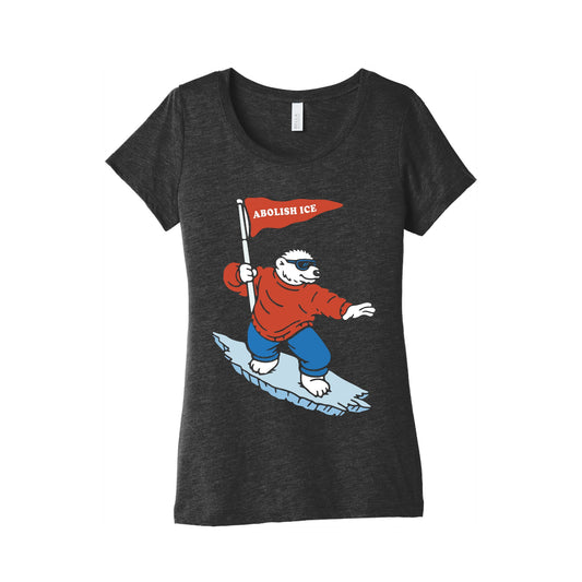 Abolish ICE Bear Womens Triblend Tee