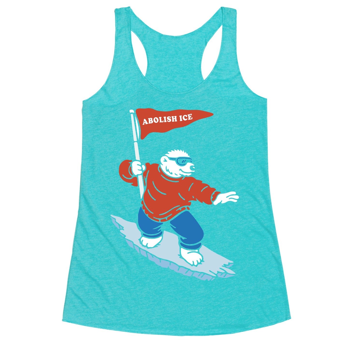 Abolish ICE Bear Racerback Tank