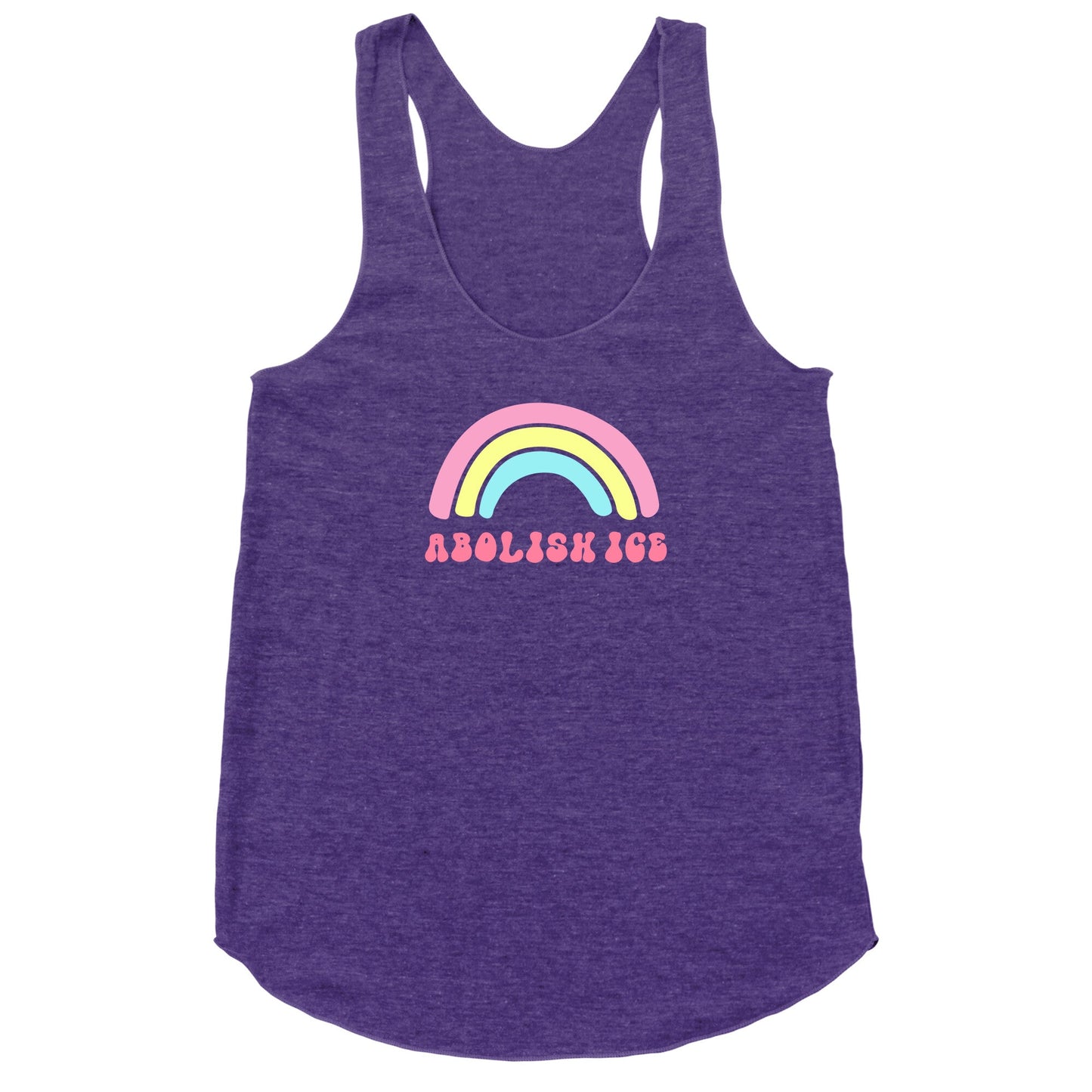 Abolish ICE Rainbow Racerback Tank