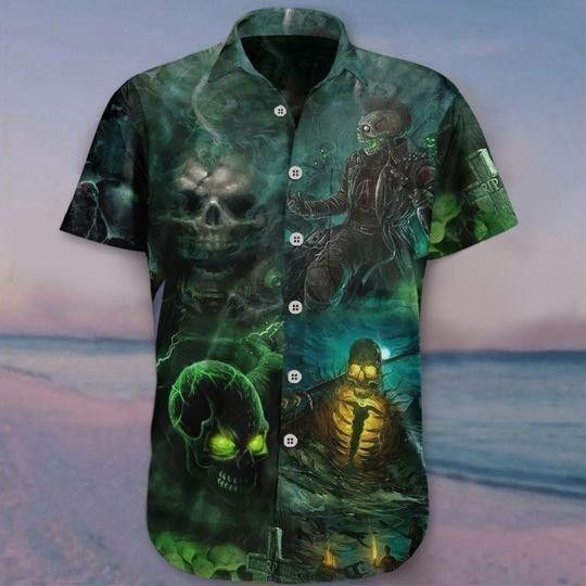 Pure Horror Inspired Halloween Hawaiian Shirt