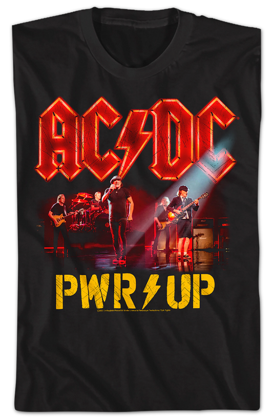 PWR UP Band Photo ACDC Shirt