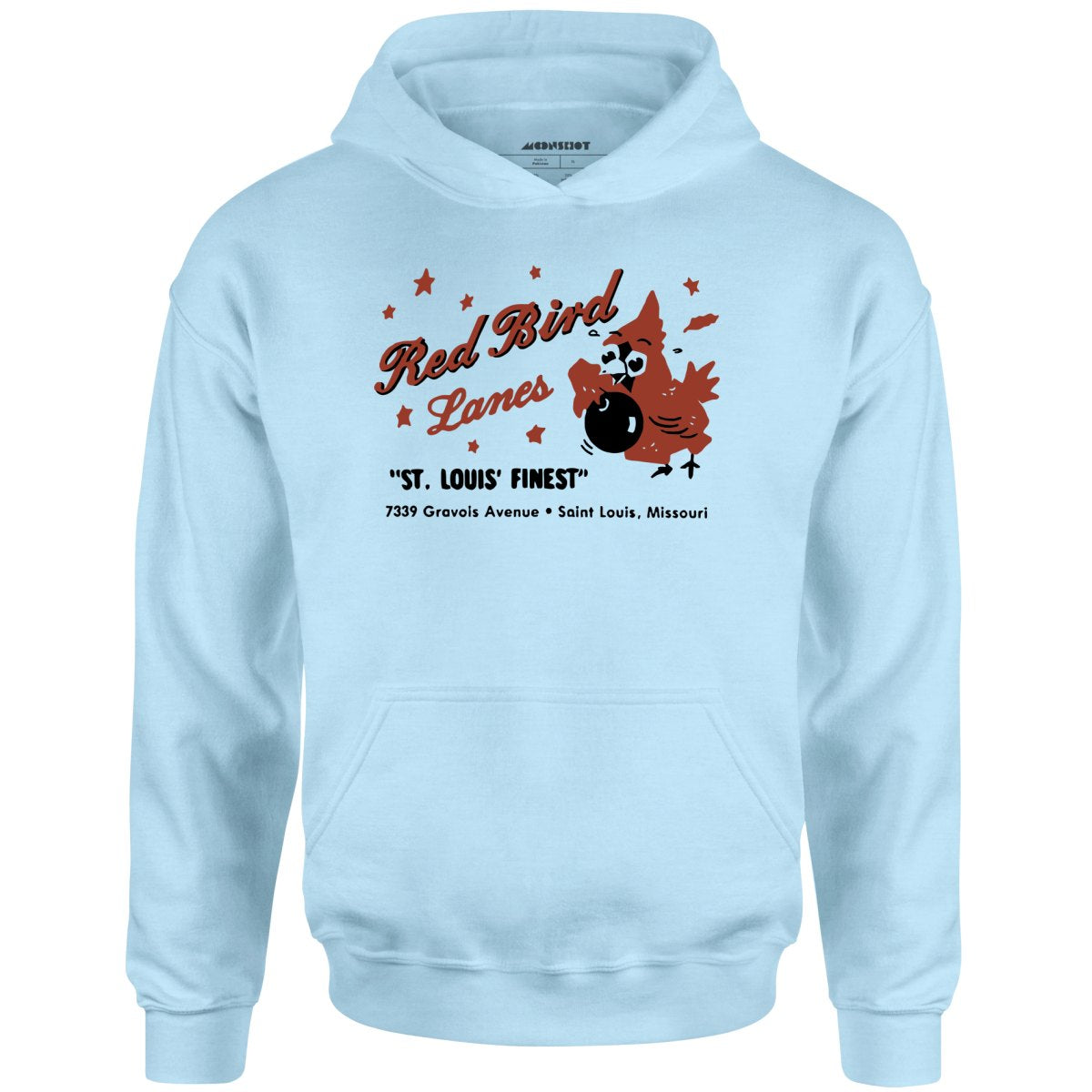 Red Bird Lanes v1 - St. Louis, MO - Vintage Bowling Alley - Unisex Hoodie