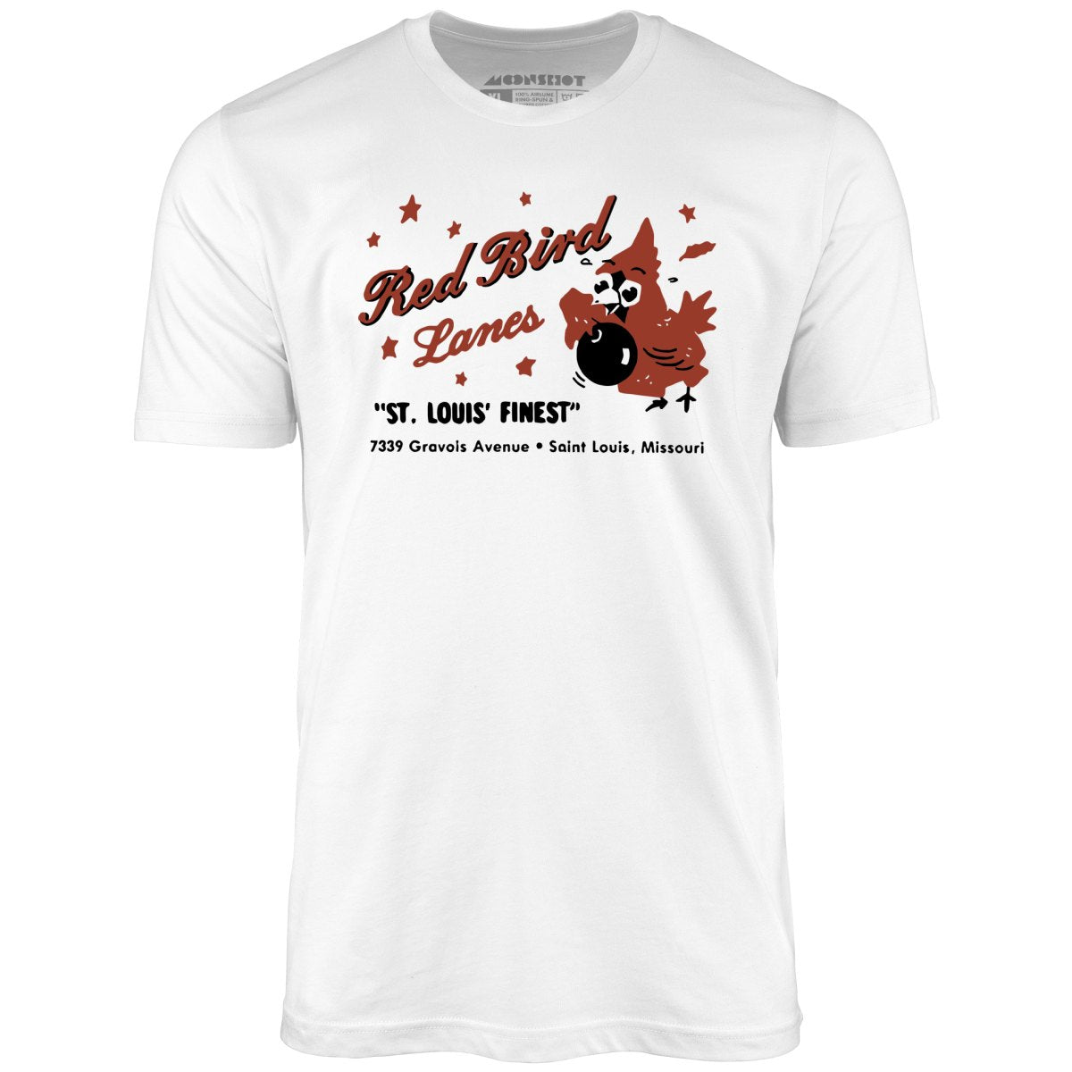 Red Bird Lanes v1 - St. Louis, MO - Vintage Bowling Alley - Unisex T-Shirt