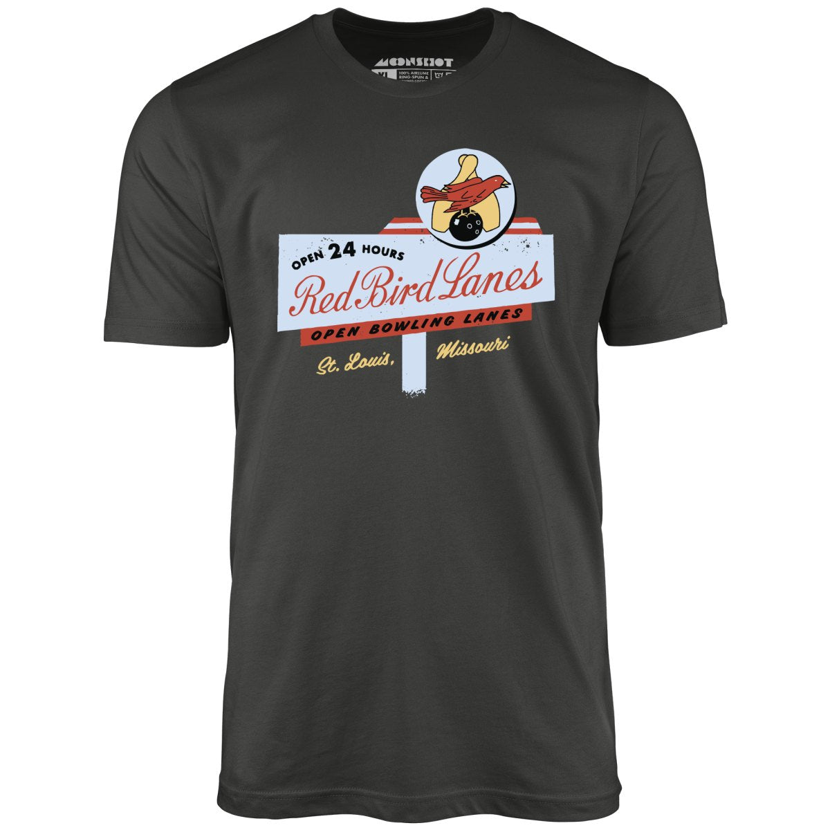 Red Bird Lanes v2 - St. Louis, MO - Vintage Bowling Alley - Unisex T-Shirt