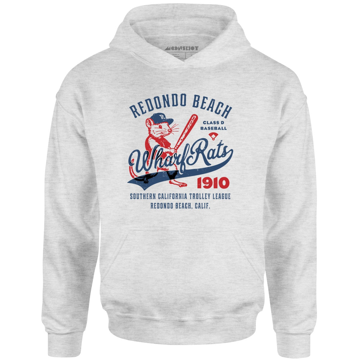 Redondo Beach Wharf Rats - California - Vintage Defunct Baseball Teams - Unisex Hoodie